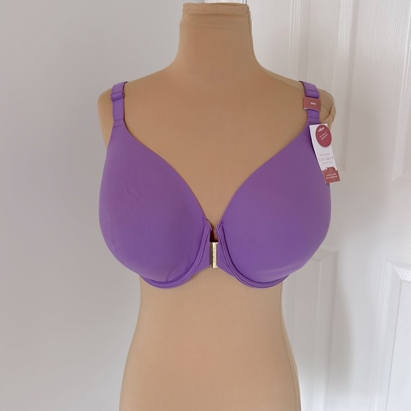 Cacique Lightly Lined Full Coverage Smooth Bra Purple - Picture 4 of 10